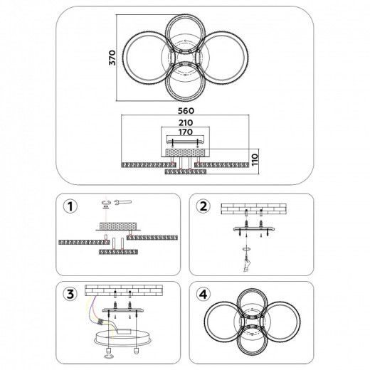 Потолочная люстра Ambrella Light FA FA9524