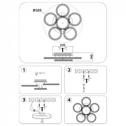 Потолочная люстра Ambrella Light FA FA9531