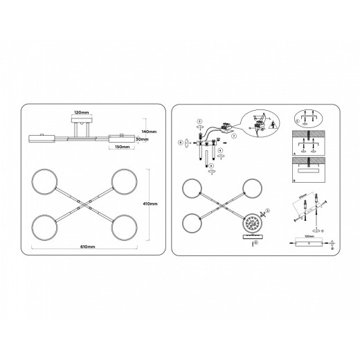 Люстра на штанге Ambrella Light FL FL516332