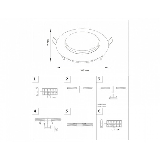 Встраиваемый светильник Ambrella Light STANDARD SPOT G101 BK