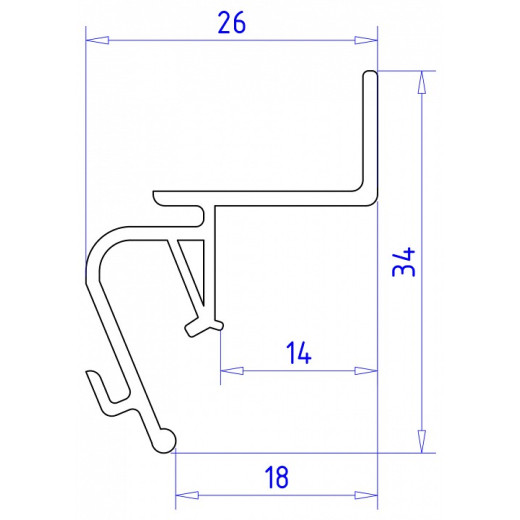 Профиль для контурной подсветки натяжного потолка Ambrella Light GP GP4100BK