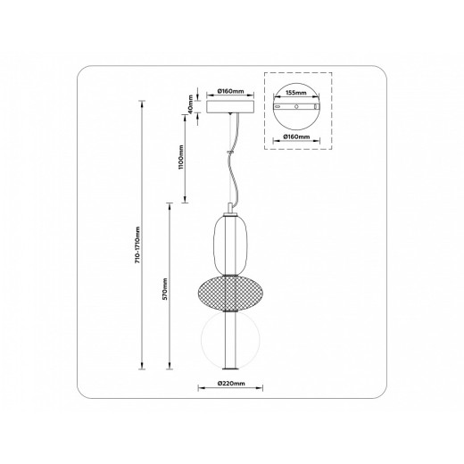 Подвесной светильник Ambrella Light LH LH11008