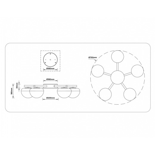 Потолочная люстра Ambrella Light LH LH12009