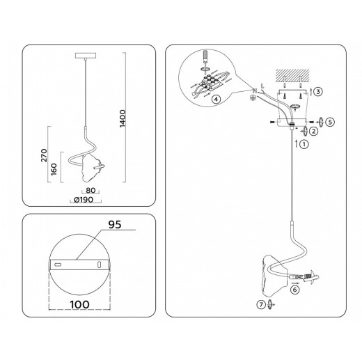 Подвесной светильник Ambrella Light LH LH15001