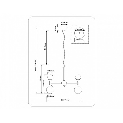 Подвесная люстра Ambrella Light LH LH51050