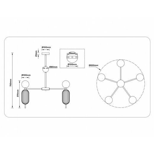 Люстра на штанге Ambrella Light LH LH53104