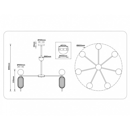 Люстра на штанге Ambrella Light LH LH53106