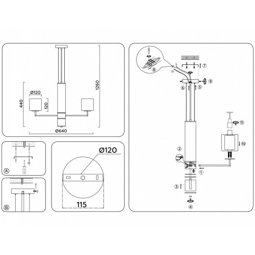 Подвесная люстра Ambrella Light LH LH56001