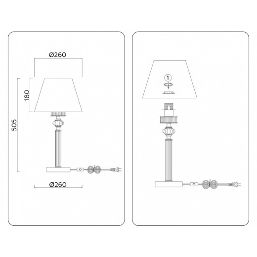 Настольная лампа декоративная Ambrella Light LH LH71007