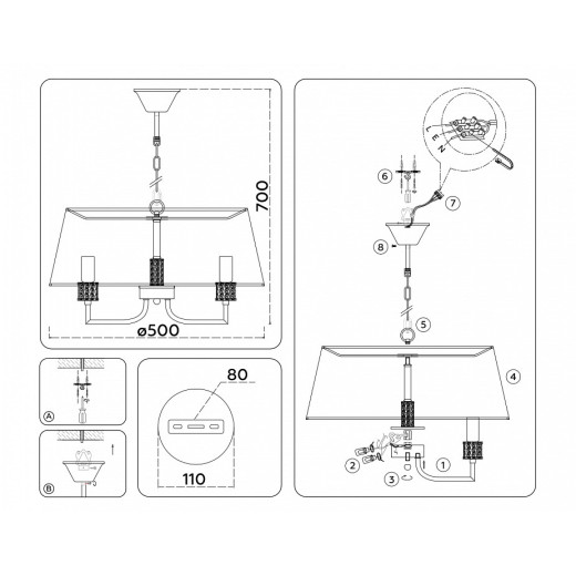 Подвесной светильник Ambrella Light HIGH LIGHT LH71211
