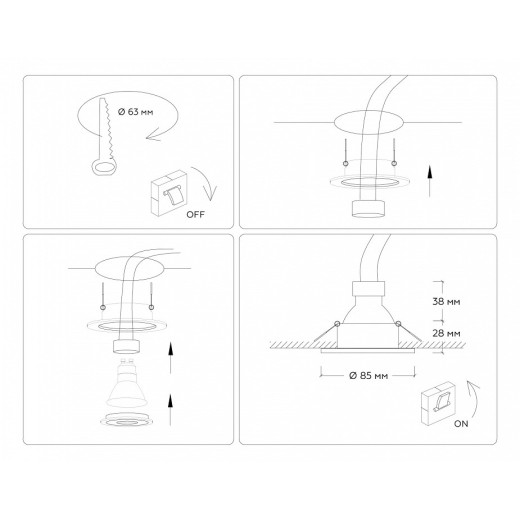 Встраиваемый светильник Ambrella Light TN TN102450