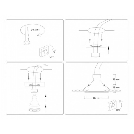 Встраиваемый светильник Ambrella Light TN TN102455