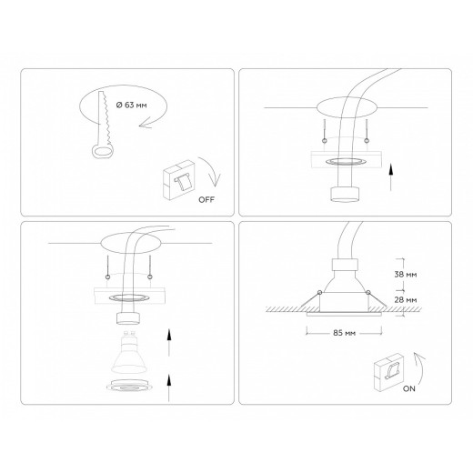 Встраиваемый светильник Ambrella Light TN TN1160