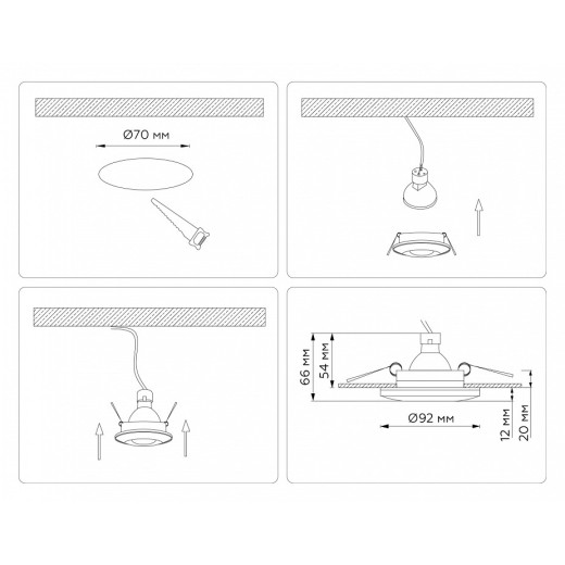Встраиваемый светильник Ambrella Light TN TN3200
