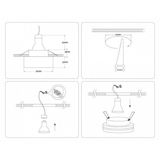 Встраиваемый светильник Ambrella Light TN TN3321