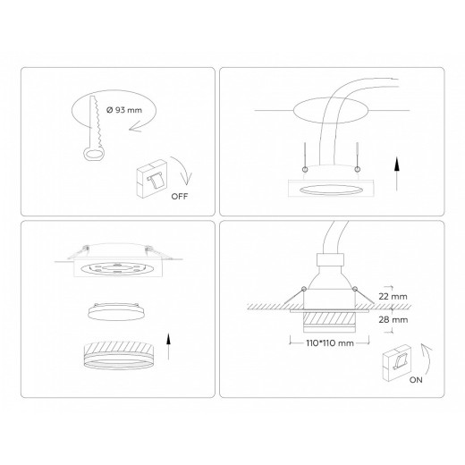Встраиваемый светильник Ambrella Light TN TN5221