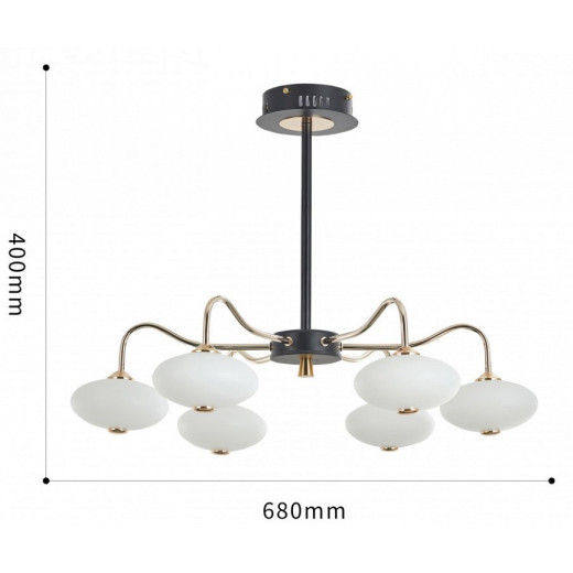 Люстра на штанге Arte Milano Neapolis-73908 273908/6 BK/GD