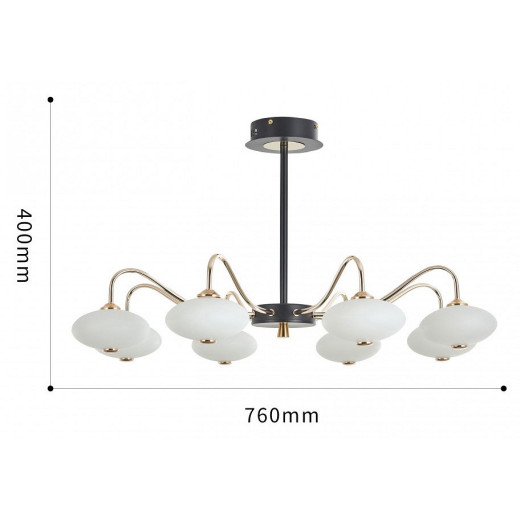 Люстра на штанге Arte Milano Neapolis-73908 273908/8 BK/GD