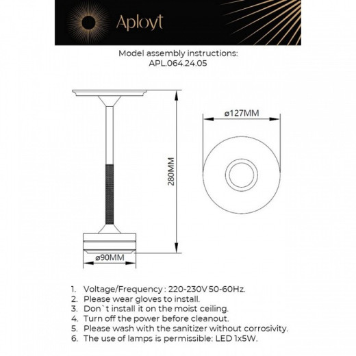Настольная лампа декоративная Aployt Markel APL.064.24.05