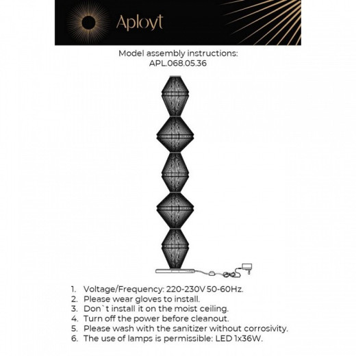 Торшер Aployt Dzhakket APL.068.05.36