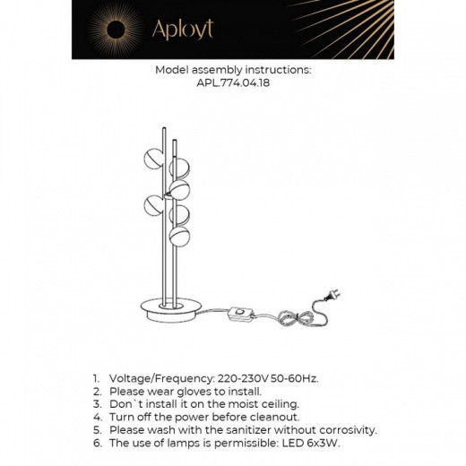Настольная лампа декоративная Aployt Delfin APL.774.04.18