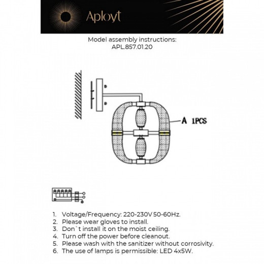 Бра Aployt Aleksandra APL.857.01.20