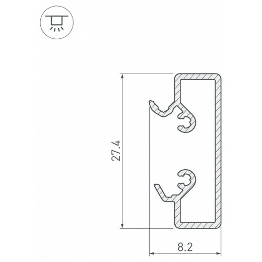 Профиль-держатель накладной Arlight LEDs-ON 015467