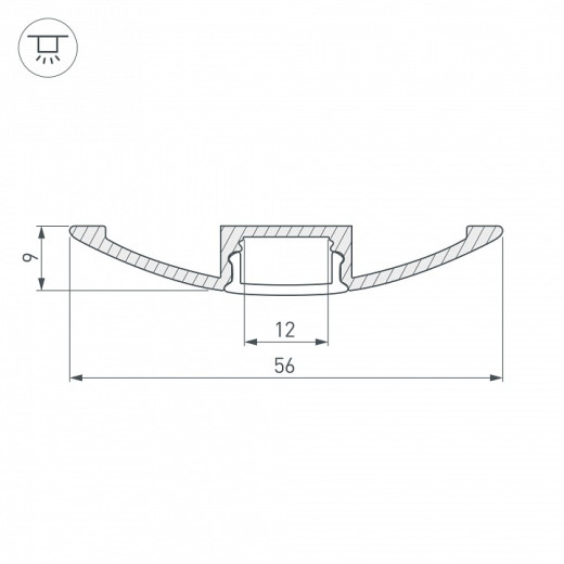Профиль для ступеней Arlight ARH-FLAT-2000 ANOD 016149