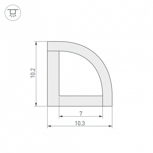Профиль Arlight WPH-KANT-H10-2000 OPAL 023301