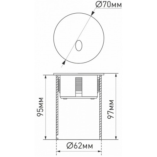 Встраиваемый светильник Arlight LT-GAP-R70-3W Warm3000 (WH, 30 deg) 025737