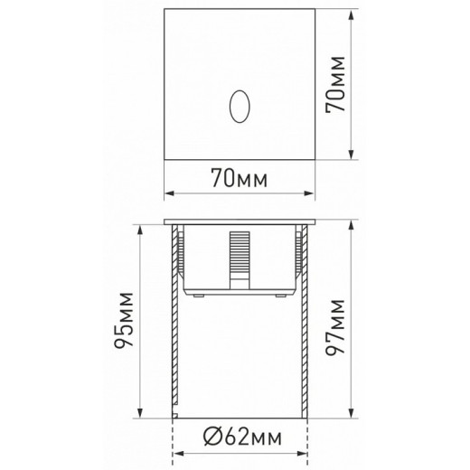 Встраиваемый светильник Arlight LT-GAP-S70x70-3W Warm3000 (WH, 30 deg) 025738