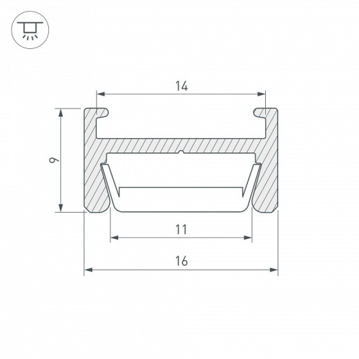 Профиль накладной Arlight MIC 026458