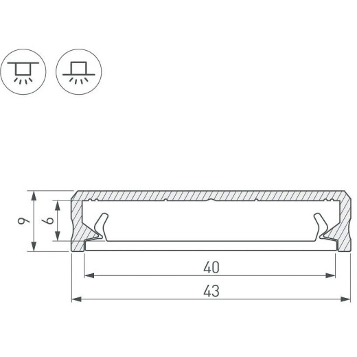 Профиль накладной Arlight ALM 026713(1)