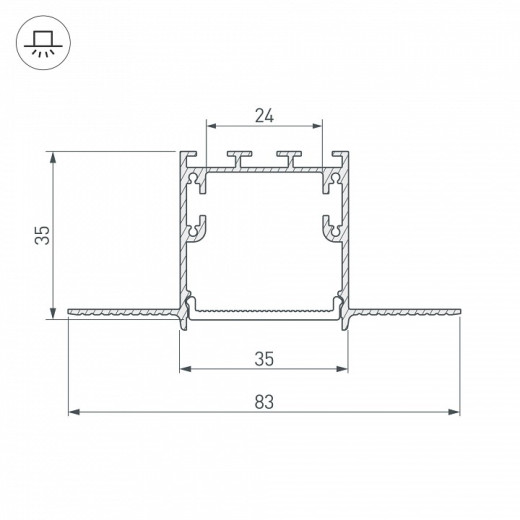 Профиль встраиваемый Arlight FANTOM 027158