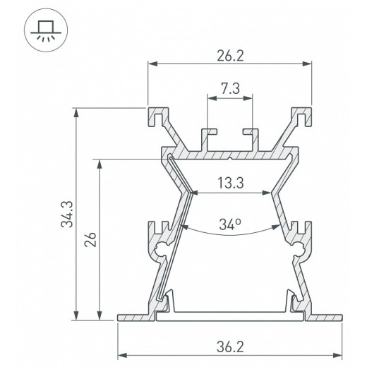 Короб встраиваемый Arlight Универсальный 027887