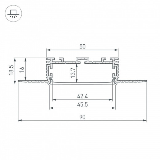 Профиль встраиваемый Arlight KLUS-POWER 028917