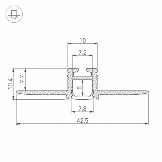 Профиль встраиваемый Arlight PIK 030563