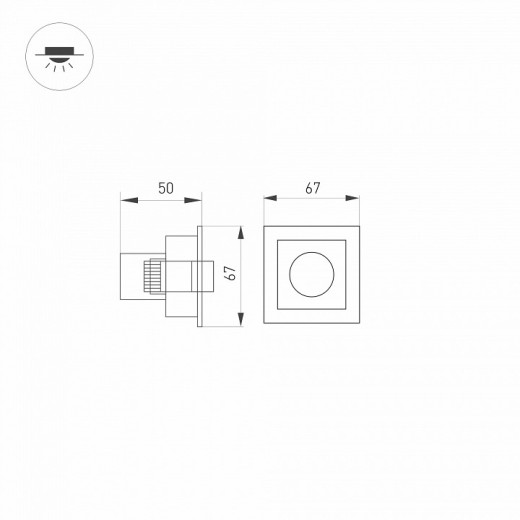 Встраиваемый светильник Arlight ORIENT 032220