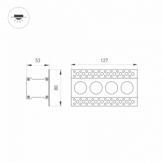Встраиваемый светильник Arlight ORIENT 032224