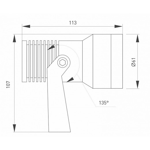 Настенно-потолочный прожектор Arlight Ray 032559