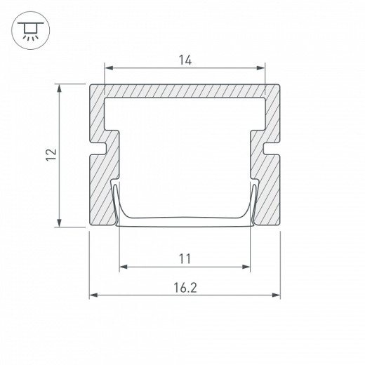 Профиль накладной Arlight PDS 035027
