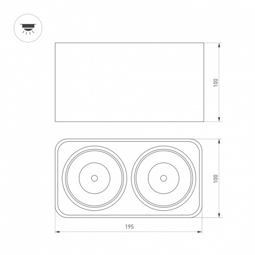 Накладной светильник Arlight CUBUS 036059