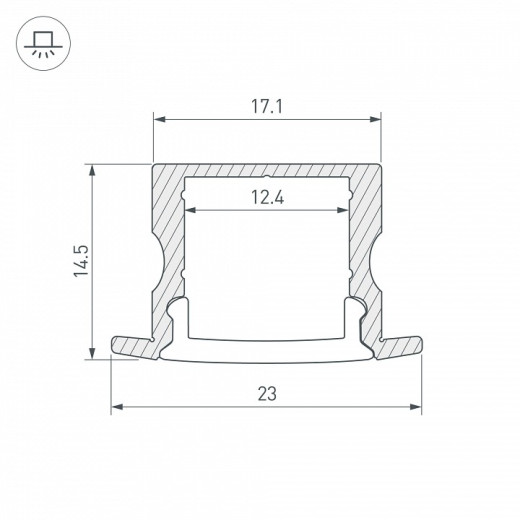 Профиль встраиваемый Arlight ARH-LINE 036327