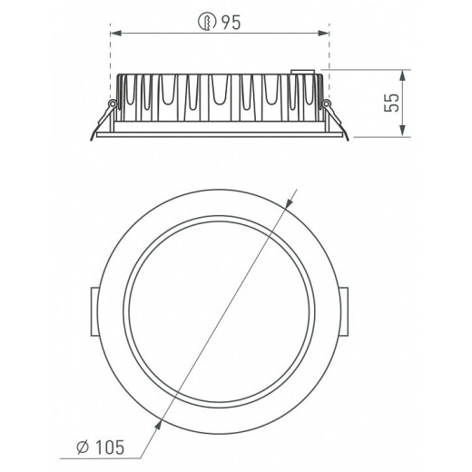Встраиваемый светильник Arlight FOGGY 039061