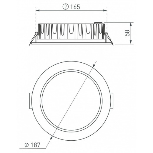 Встраиваемый светильник Arlight GLORY 039063