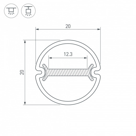Профиль универсальный Arlight ARH-ROUND 39218