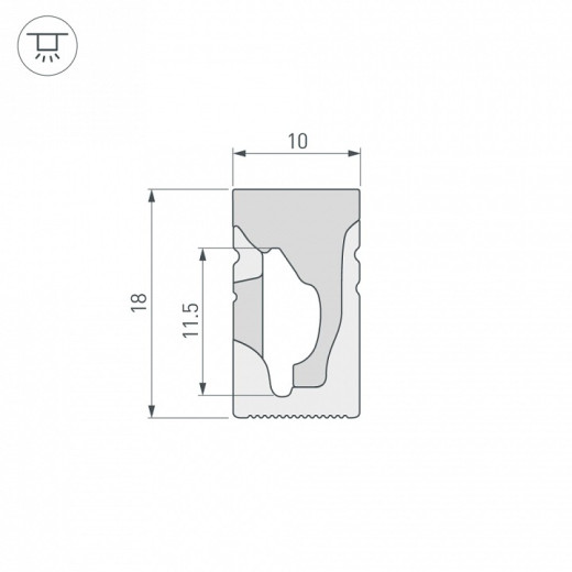 Короб накладной гибкий Arlight WPH 040269