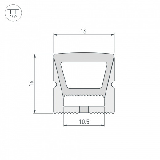 Короб накладной гибкий Arlight WPH 040270