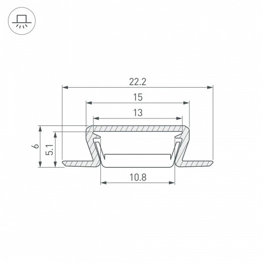 Профиль встраиваемый Arlight MIC 040720