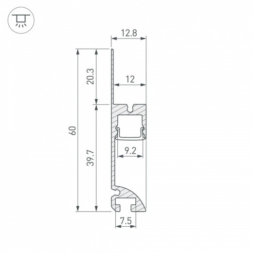 Профиль для плинтусов Arlight ARH-PLINTUS 041213